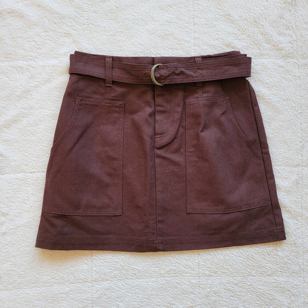Woolrich Brown Belted Mini Skirt‎
